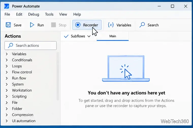 So automatisieren Sie Mausklicks unter Windows 10 mit Power Automate
