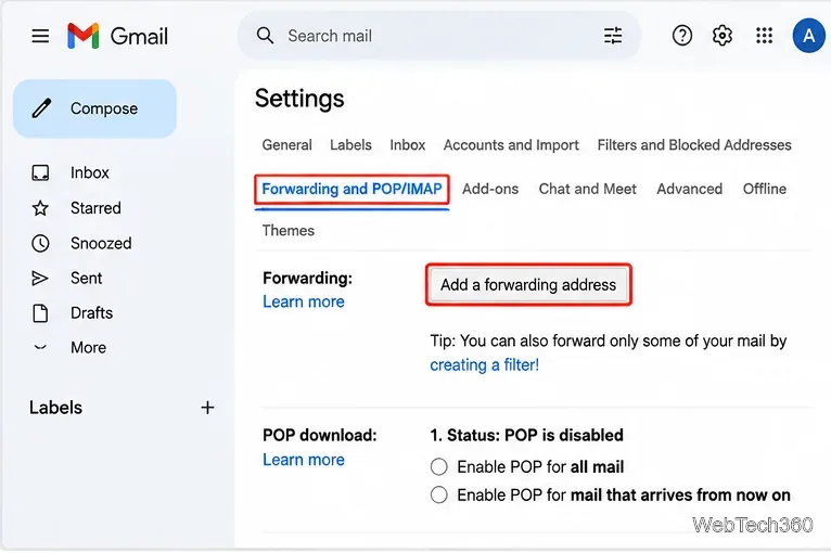 Gmailで特定のアドレスからのメールを自動転送する方法