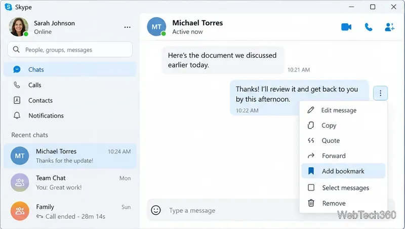 Comment mettre un message Skype en favoris et sauvegarder des messages après la fermeture de Skype
