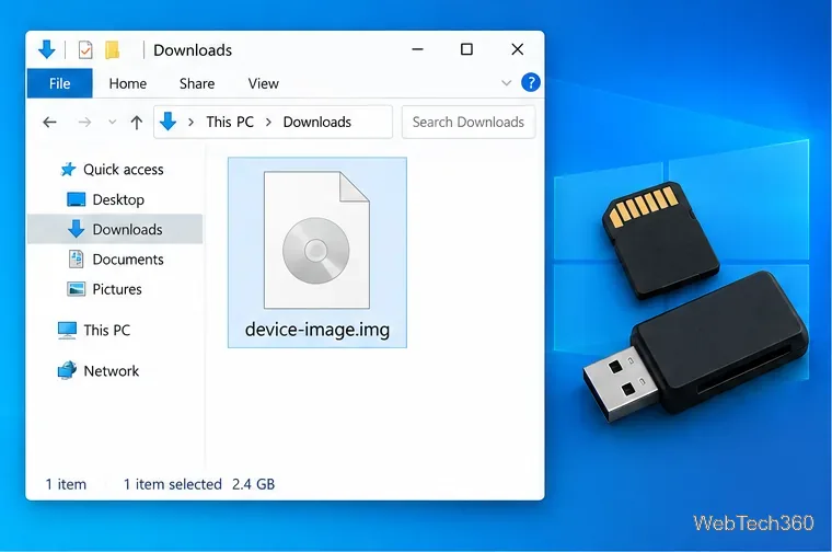 So brennen Sie ein Disc-Image auf eine SD-Karte unter Windows 10
