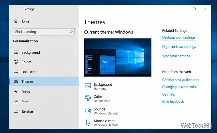 Cómo cambiar los iconos del sistema en Windows 10