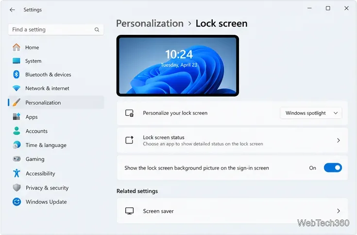 Como alterar o protetor de tela no Windows 10 ou 11