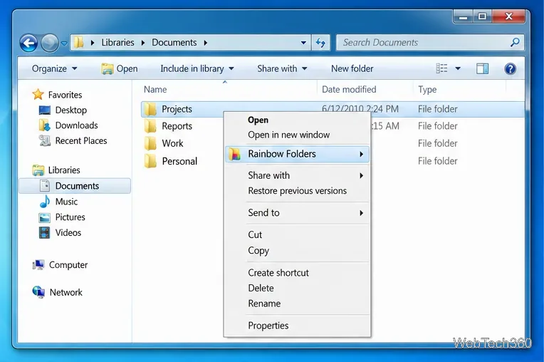 How to Change Windows 7 Folder Colors with Rainbow Folders
