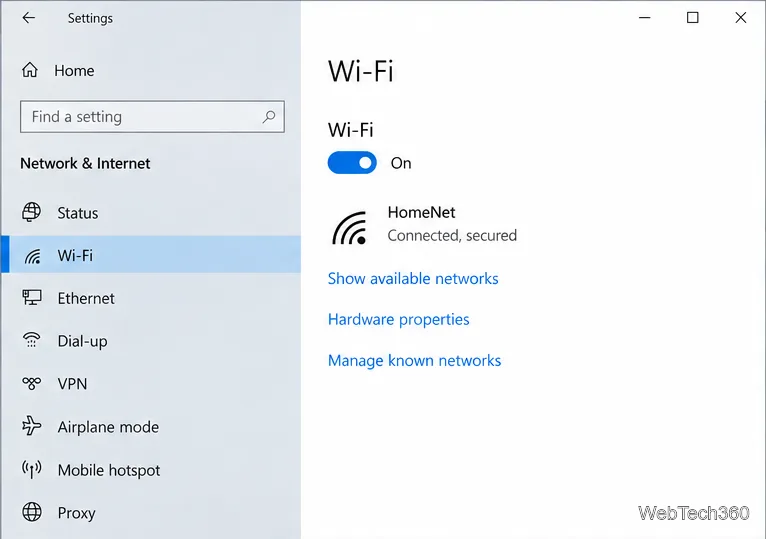 如何在 Windows 10 上查看 Wi-Fi 網路的安全性類型