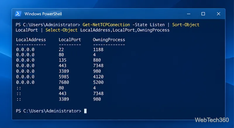How to Check for Open Ports on Windows Server