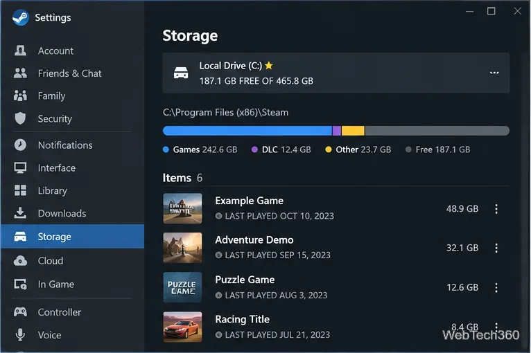 Как безопасно очистить папку SteamLibrary в Windows 10