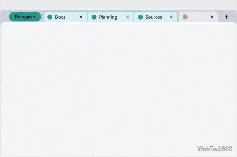 Expanded Research tab group with its Docs, Planning, and Sources tabs visible again