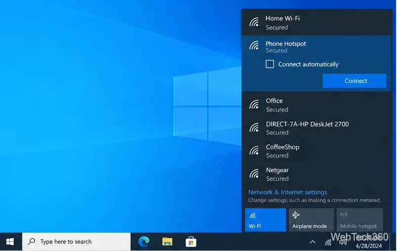 Come connettersi a un hotspot su Windows 10