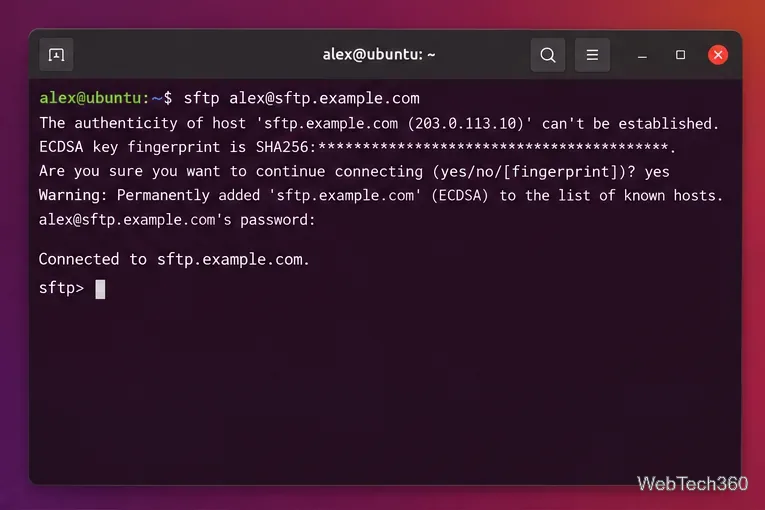 Come connettersi a un server SFTP in Ubuntu