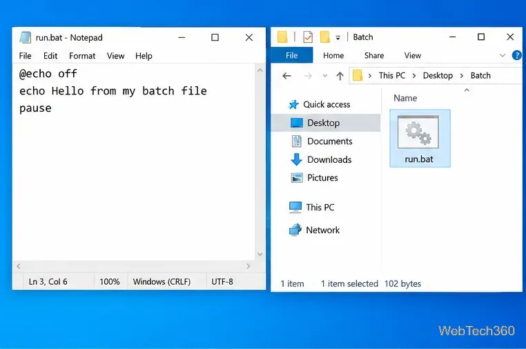 Cómo convertir un script BAT a un archivo EXE en Windows 10