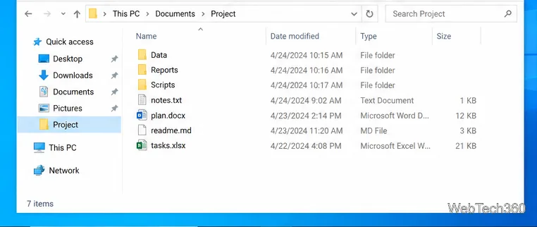 Как создать список всех элементов в папке в Windows 10