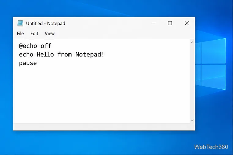 Come creare uno script in Blocco note su Windows 10