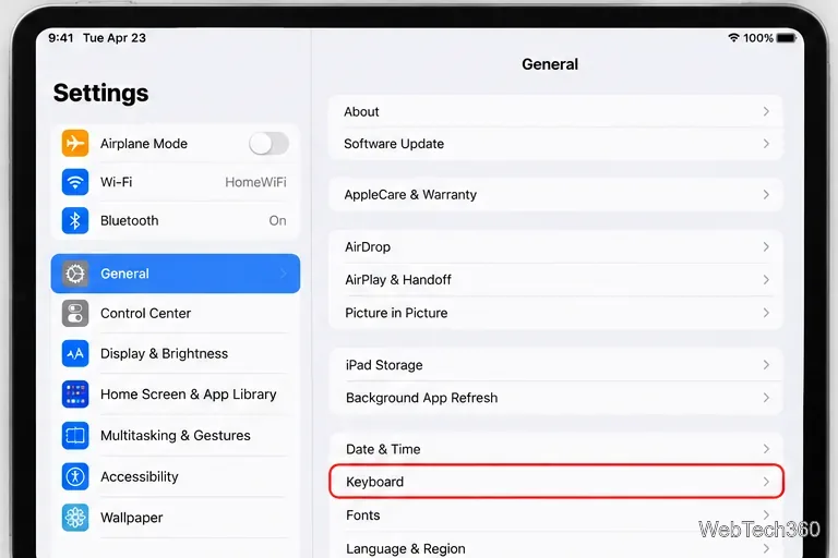 iPadのキーボードの修飾キーをカスタマイズする方法