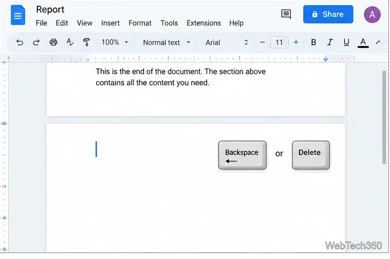 How to Delete a Blank Page in Google Docs