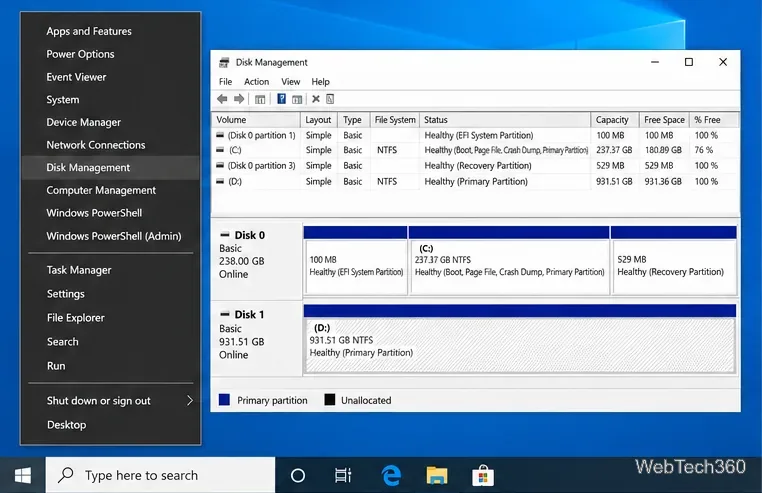 วิธีการลบพาร์ติชั่นใน Windows 10 โดยใช้ Disk Management หรือ DiskPart