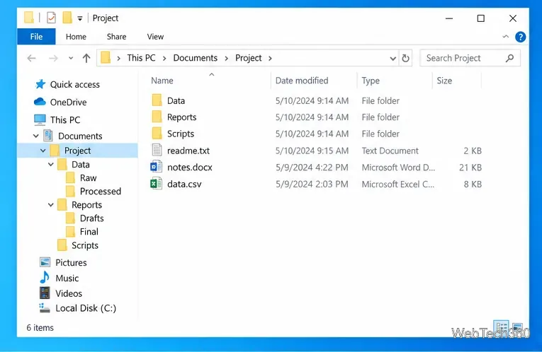 Wie man unter Windows 10 Dateien löscht, aber Ordner behält