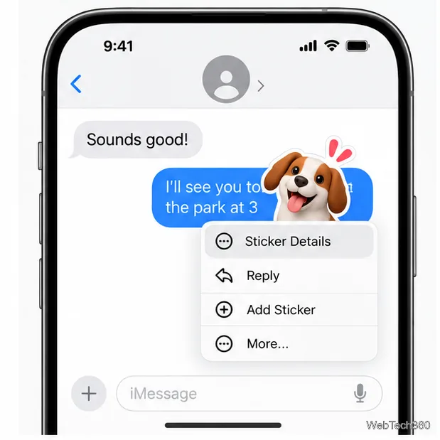 iMessageでステッカーを削除して隠されたテキストを表示する方法