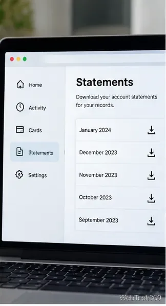 Выписки по счетам Cash App отображаются в браузере на компьютере.