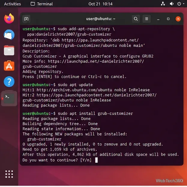 How to Edit the Ubuntu Bootloader With Grub Customizer