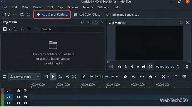 LinuxでKdenliveを使って動画から個々のフレームを抽出する方法