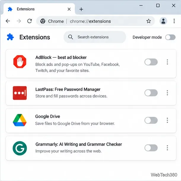 Meniul profilului Chrome cu opțiunea Adăugare profil vizibilă