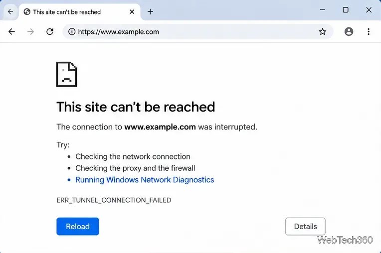 ERR_TUNNEL_CONNECTION_FAILED Hatası İçin Her Düzeltme