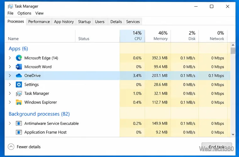 Come risolvere l'elevato utilizzo della CPU da parte di OneDrive in Windows 10