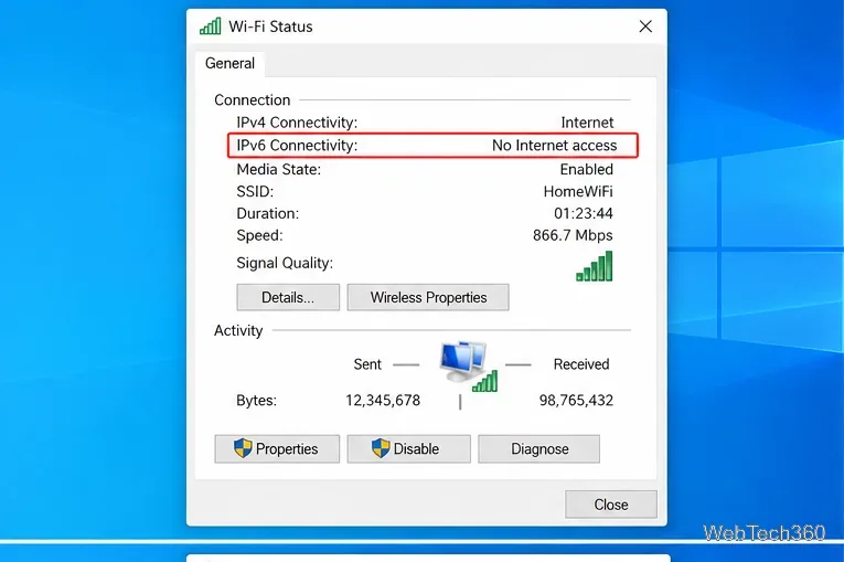 Как исправить проблему отсутствия доступа к интернету по протоколу IPv6 в Windows 10