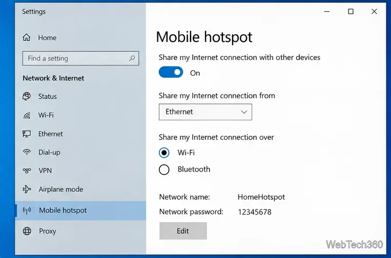 Cómo solucionar el problema de "Sin conexión a Internet" en un punto de acceso móvil de Windows 10
