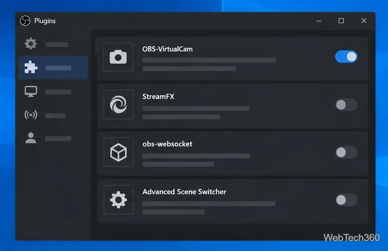 ในการตั้งค่ากราฟิกของ Windows แสดงว่า OBS Studio ถูกเลือกโดยตั้งค่ากราฟิกเป็น "ประสิทธิภาพสูง"