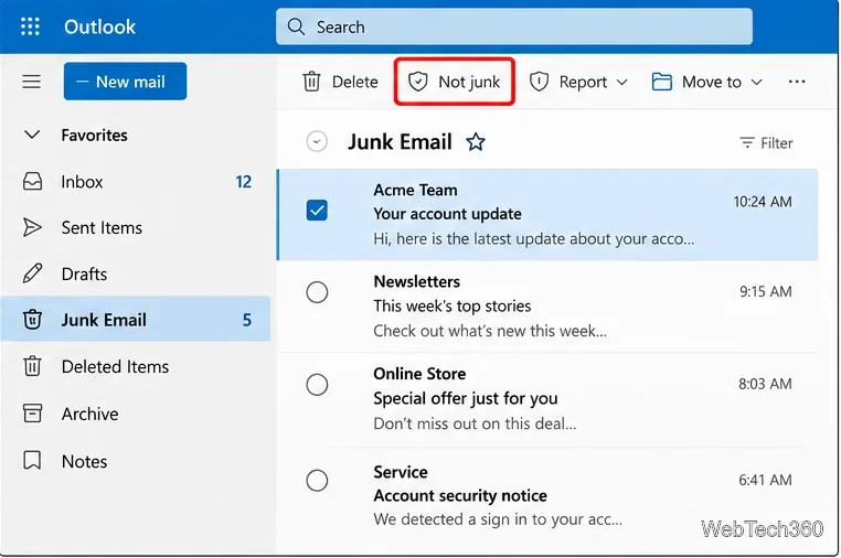 So beheben Sie das Problem, dass Outlook legitime E-Mails in den Junk- oder Spam-Ordner verschiebt