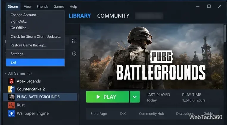 Come risolvere l'errore "Impossibile inizializzare STEAM" in PUBG