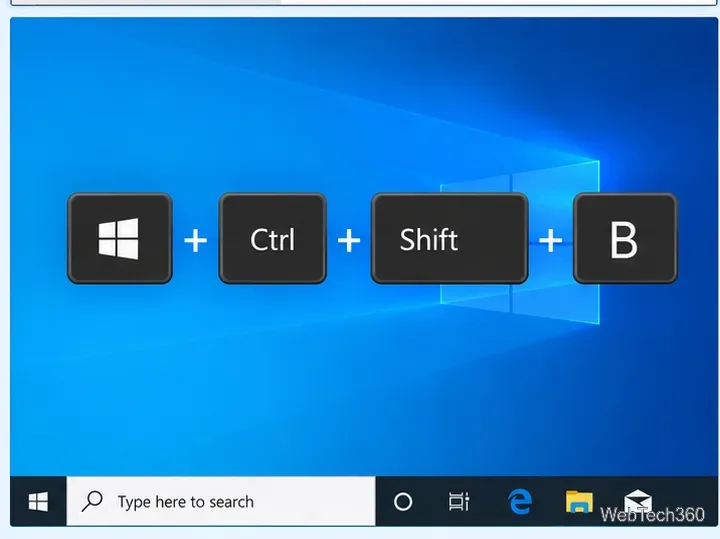 Windows Ctrl Shift B keyboard shortcut for resetting the graphics driver