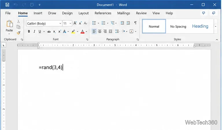 How to Generate Random Text in Microsoft Word