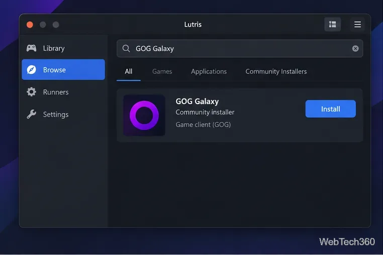 كيفية تشغيل GOG Galaxy على نظام Linux باستخدام Lutris
