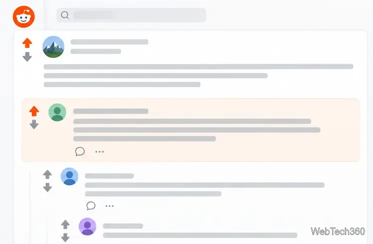 Иллюстрация ветки комментариев в стиле Reddit, где выделен один подходящий ответ.