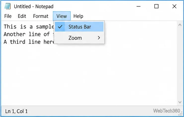 Cómo obtener números de línea en el Bloc de notas en Windows 10