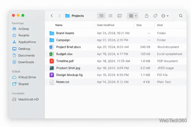 Comment regrouper des fichiers dans un dossier dans le Finder sur macOS
