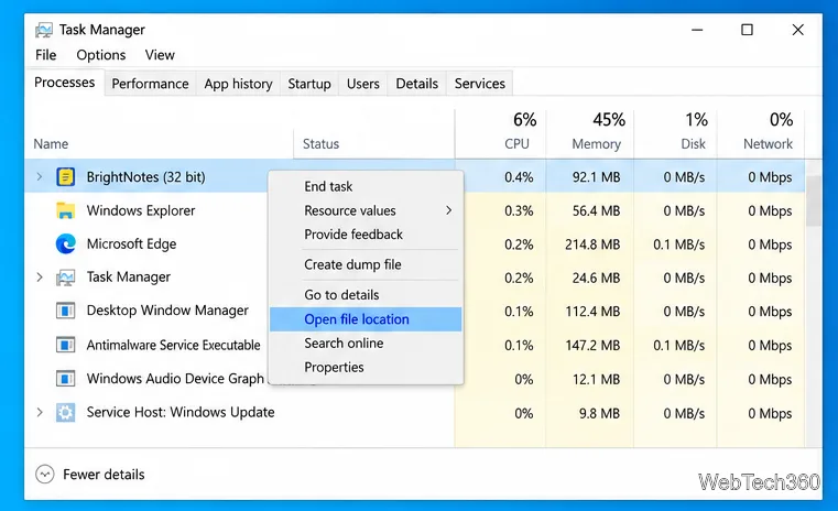 How to Identify a Process in Windows 10 Task Manager