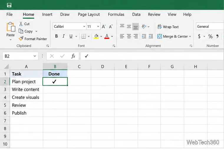 Как вставить галочку в Excel: 6 практических способов