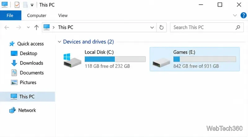 Как установить игру Steam на внешний диск в Windows 10