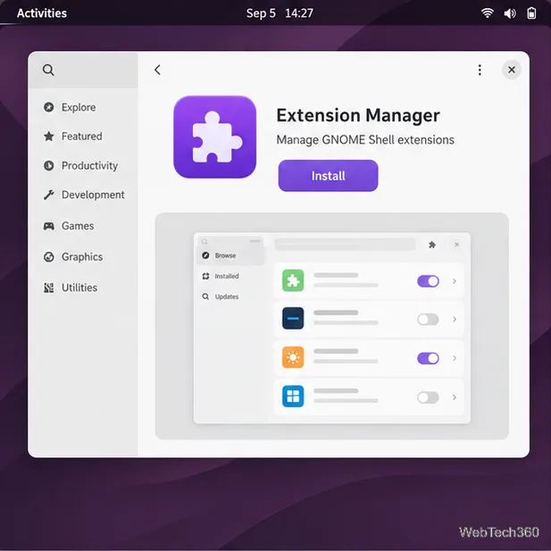 Como instalar extensões do GNOME Shell com o Gerenciador de Extensões