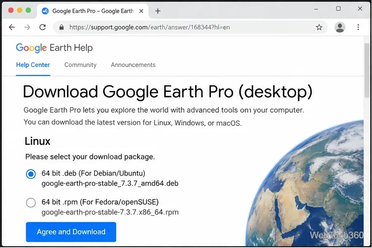 LinuxにGoogle Earth Proをインストールする方法