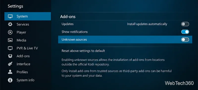 Как установить дополнение Loop для Kodi из его репозитория