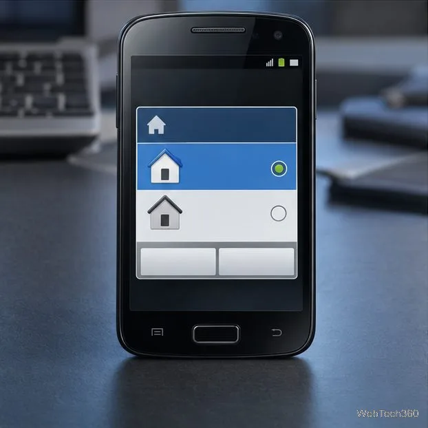 Устаревшее меню выбора приложений на главном экране Android, отображающее два варианта лаунчера на компактном телефоне.