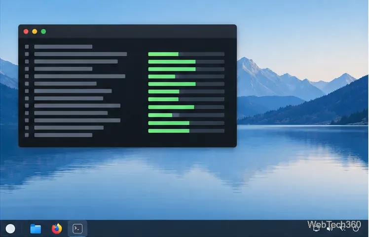 Fenêtre de terminal Linux affichant la progression de l'installation des paquets sur un bureau