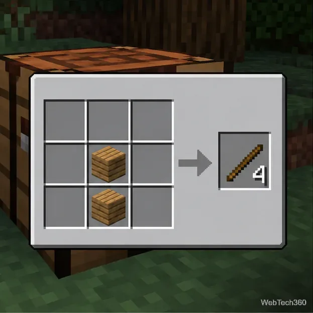 Как сделать удочку в Minecraft