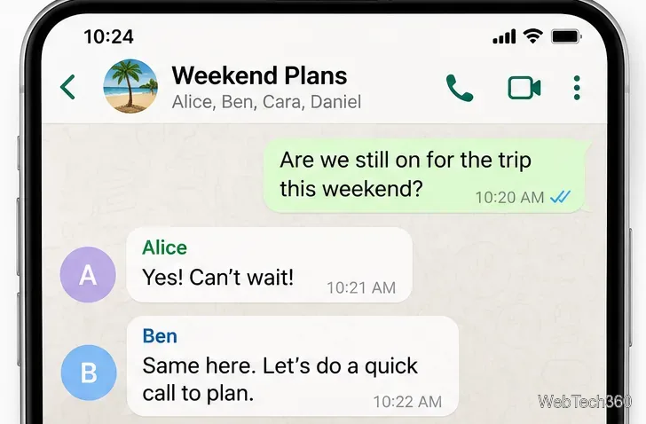 WhatsAppでグループ通話（音声通話とビデオ通話）を行う方法
