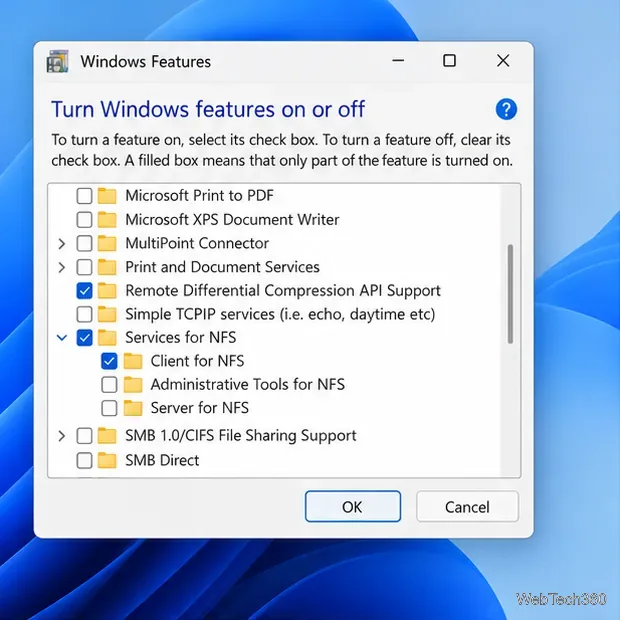 How to Map an NFS Share as a Drive in Windows 11