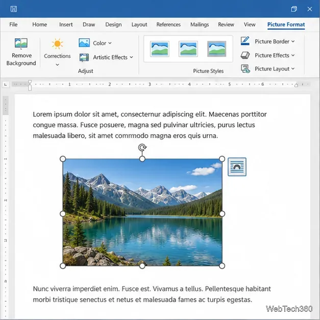 Comment déplacer une image dans Microsoft Word